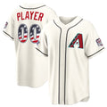 Custom Arizona Diamondbacks 2026 All-Star Edition Stars & Stripes Cream CONTON Stadium Pick-A-Player Jersey