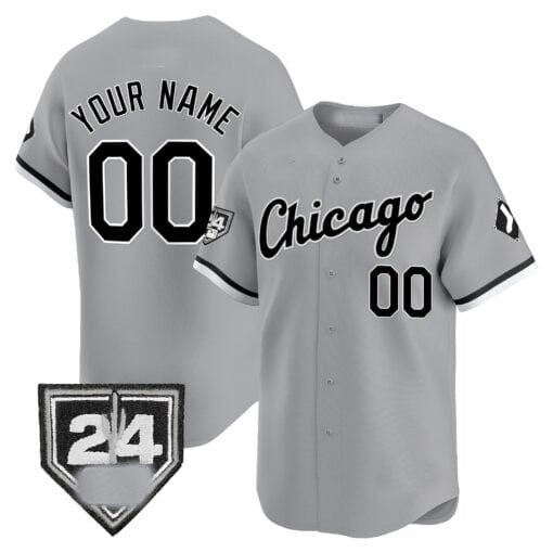 Custom Chicago White Sox 2024 Spring Training Patch Vapor Premier Limited Jersey ¨C Gray CONTON