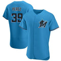 Miami Marlins #39 Eury Perez Player Blue CONTON Home Limited Elite Stitched Jerseys