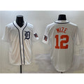 Detroit Tigers #12 Casey Mize White CONTON With Patch Cool Base Stitched Jersey