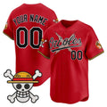 Custom Baltimore Orioles x One Piece Red CONTON Vapor Premier Limited Jersey - Stitched