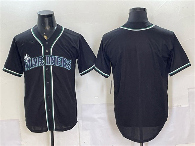 Seattle Mariners Blank 2026 Fashion Replica Black CONTON Out Stitched Jersey