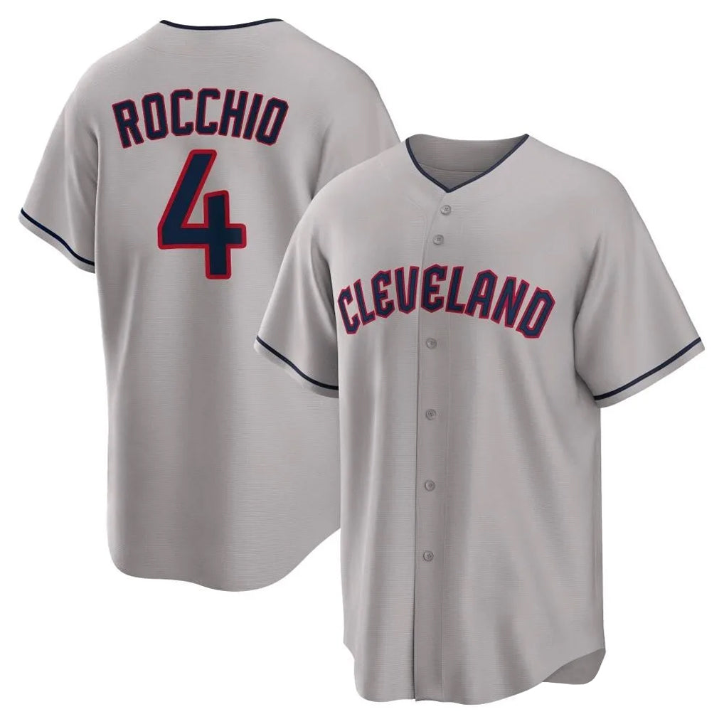 Cleveland Guardians #4 Brayan Rocchio Player Gray CONTON Game Home Stitched Jerseys