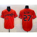 Houston Astros #27 Jose Altuve Orange CONTON 2025 City Connect With Texas Patch Limited Stitched Jersey