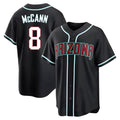 Arizona Diamondbacks #8 James McCann Player Black CONTON Home Game Stitched Jerseys