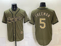 Los Angeles Dodgers #5 Freddie Freeman Olive CONTON 2026 Armed Forces Day Stitched Jersey 2