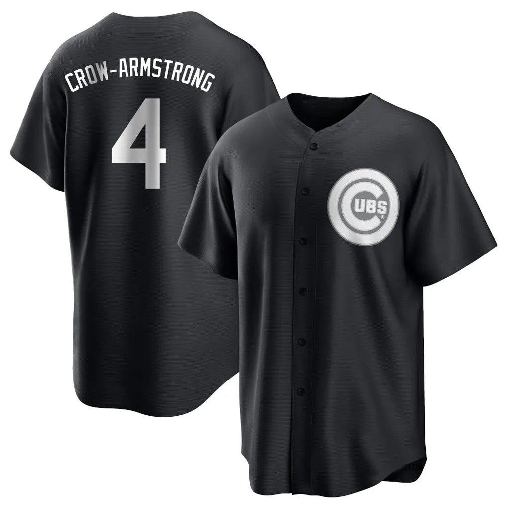 Chicago Cubs #4 Pete Crow-Armstrong Player Black CONTON Game Stitched Jerseys