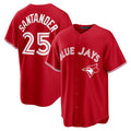 Toronto Blue Jays #25 Anthony Santander Red CONTON Canada Day Replica Jersey