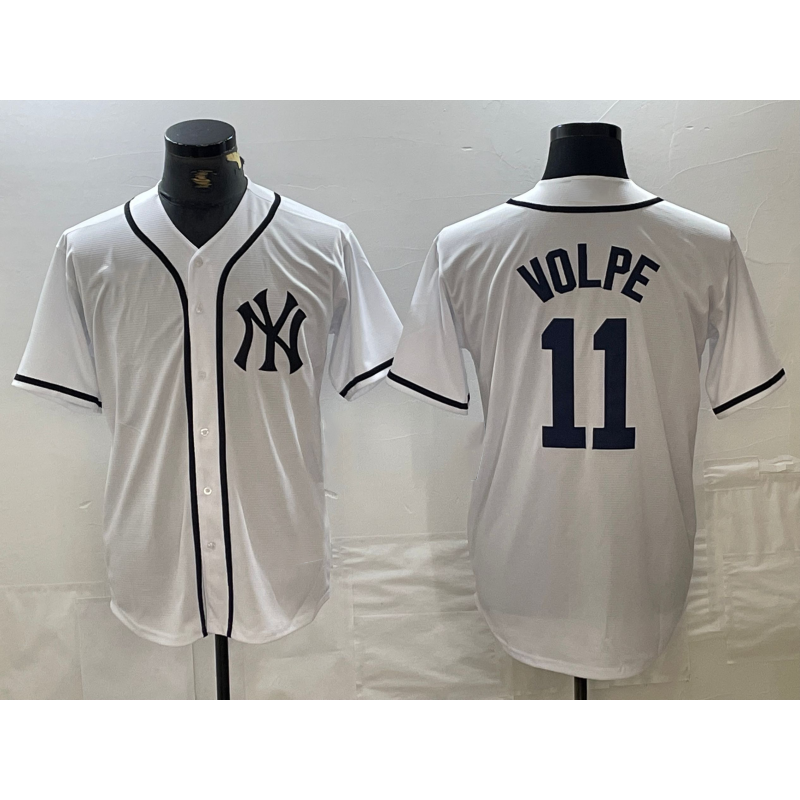 New York Yankees #11 Anthony Volpe White CONTON Fashion Cool Base Jersey