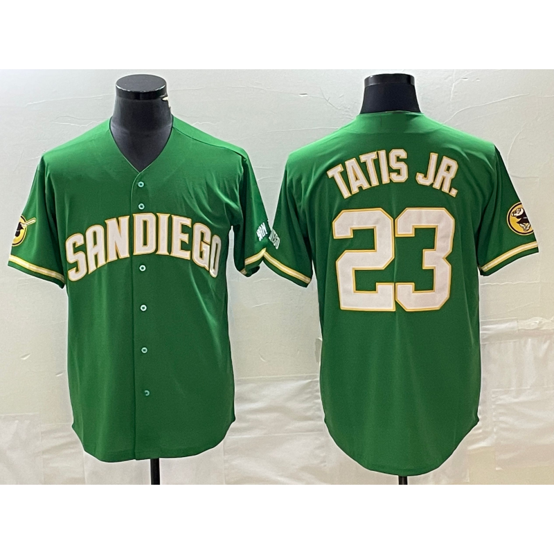 San Diego Padres #23 Fernando Tatis Jr Green CONTON Cool Base Stitched Jersey
