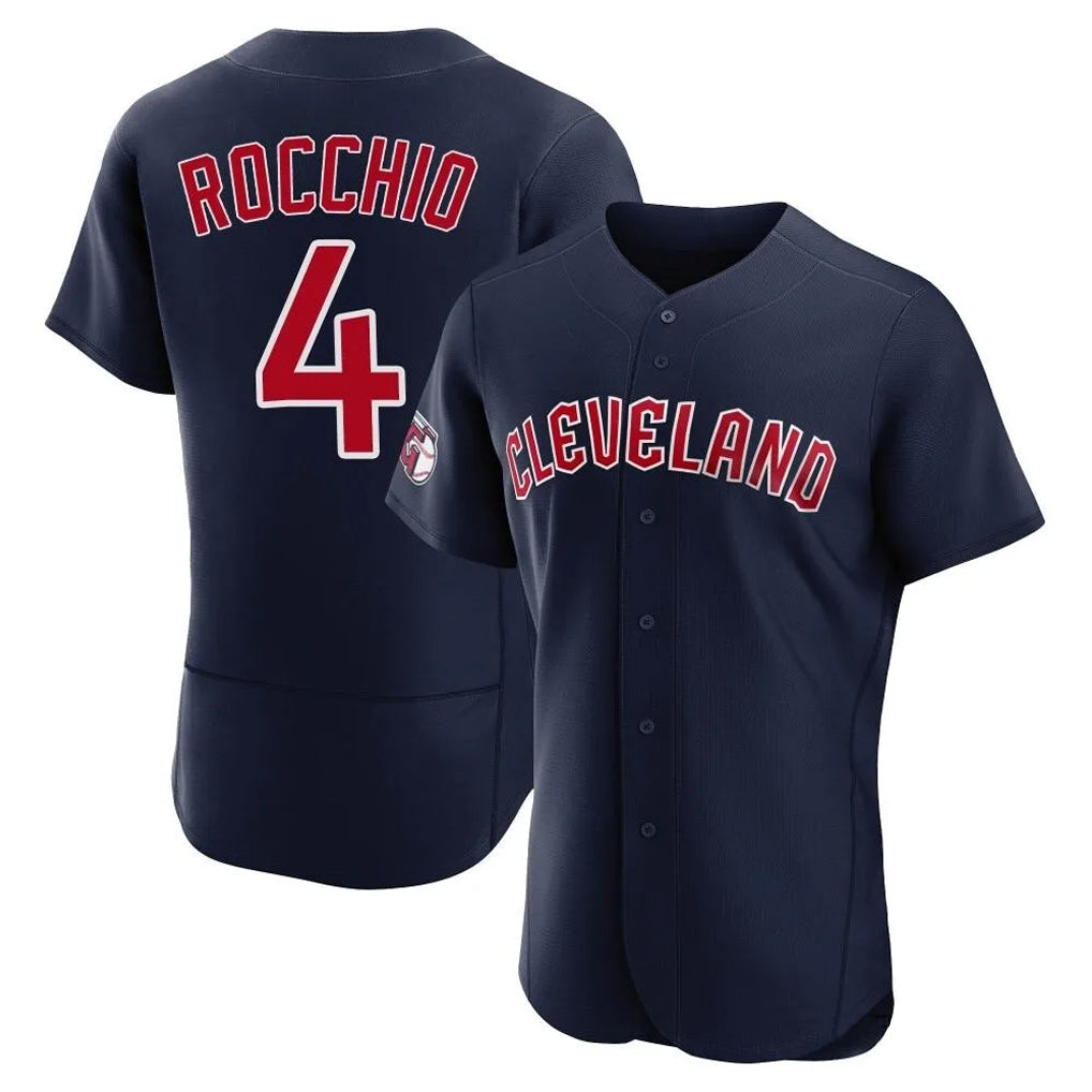 Cleveland Guardians #4 Brayan Rocchio Player Navy CONTON Limited Elite Home Stitched Jerseys