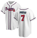 Atlanta Braves #7 Jurickson Profar White CONTON 2025 Cool Base Stitched Jersey