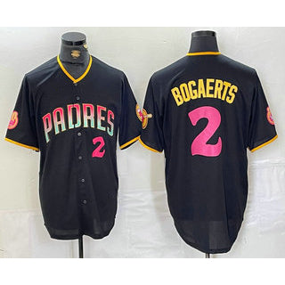 San Diego Padres #2 Xander Bogaerts Black CONTON Player Number Fashion Jersey