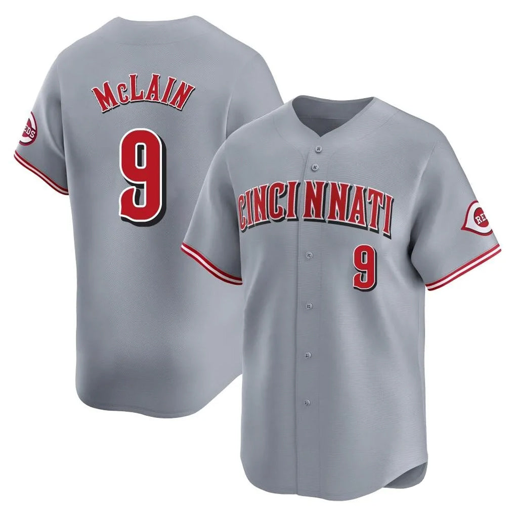 Cincinnati Reds #9 Matt McLain Player Gray CONTON Home Limited Stitched Jerseys