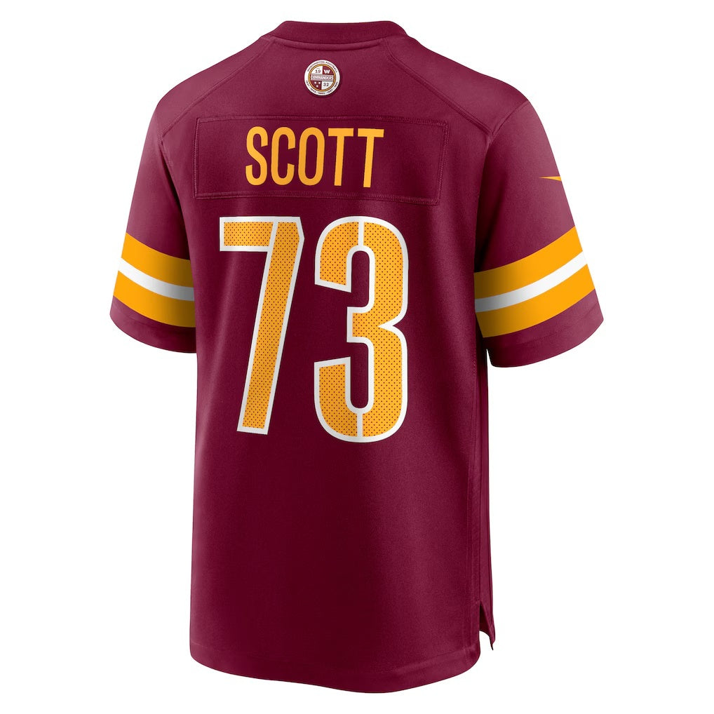 W.Commanders #73 Trent Scott Burgundy CONTON Game Jersey