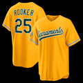 Oakland Athletics #25 Brent Rooker Gold CONTON Alternate Stadium Jersey
