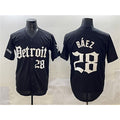 Detroit Tigers #28 Javier B¨¢ez Black CONTON 'Motor Gothic Edition' Vapor Premier Limited Stitched Jersey