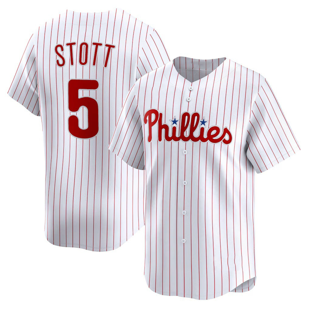 Philadelphia Phillies #5 Bryson Stott White CONTON Home Limited Player Jersey