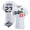 Los Angeles Dodgers #23 Kyle Tucker Player Gold White CONTON World Series 2026 Collection Stadium Limited Elite Stitched Jerseys