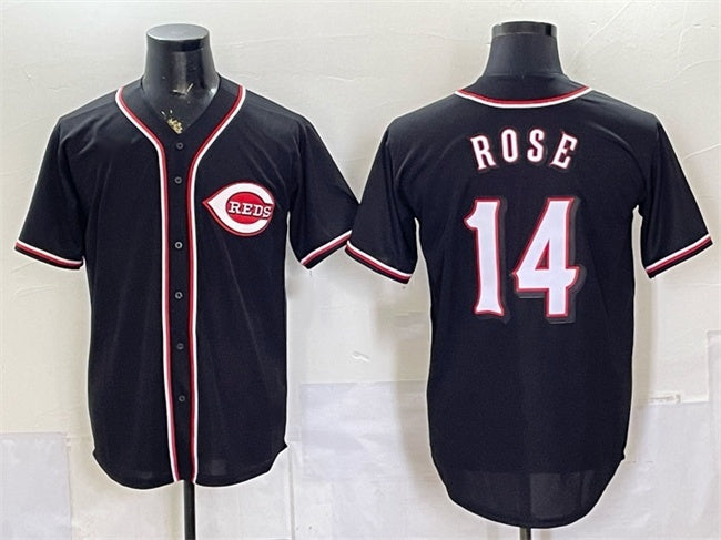 Cincinnati Reds #14 Pete Rose 2026 Fashion Replica Black CONTON Out Stitched Jersey