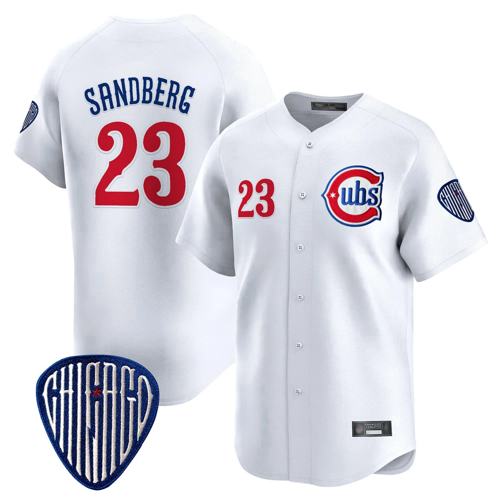 Chicago Cubs #23 Ryne Sandberg Player White CONTON Vapor Premier Limited Home Stitched Jerseys