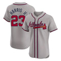 Atlanta Braves #23 Michael Harris II Player Gray CONTON Limited Elite Home Game Stitched Jerseys