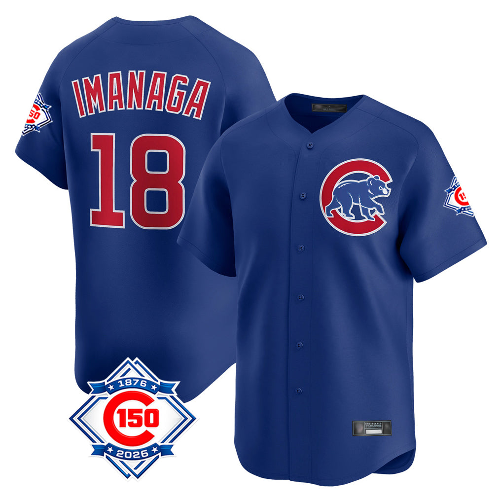 Chicago Cubs #18 Shota Imanaga Player Royal CONTON 150th Anniversary Limited Home Stitched Jerseys
