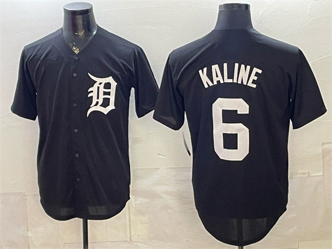 Detroit Tigers #6 Al Kaline Black CONTON Limited Stitched Jersey