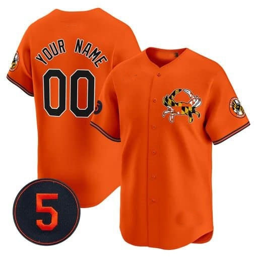 Custom Baltimore Orioles Robinson Patch Vapor Premier Limited Jersey V3 ¨C Orange CONTON