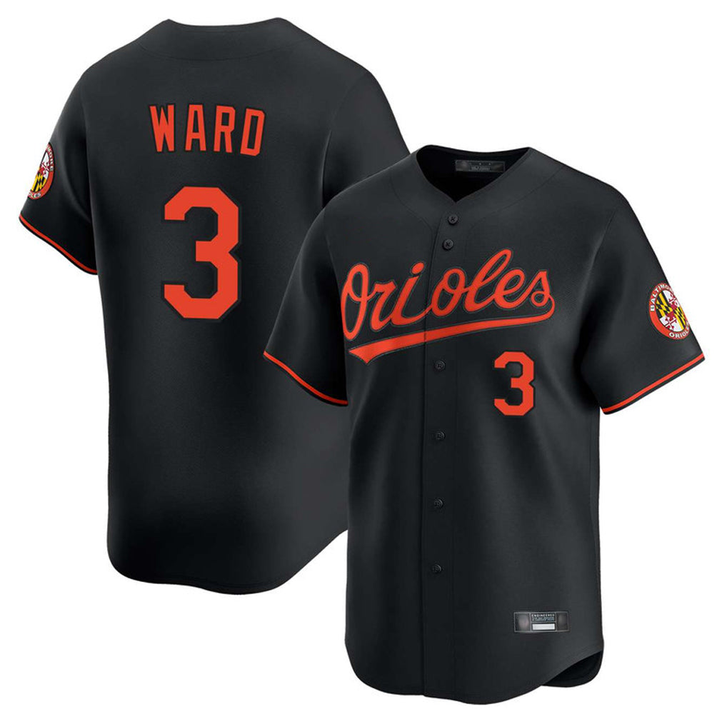 Baltimore Orioles #3 Taylor Ward Player Black CONTON Limited Home Game Stitched Jerseys