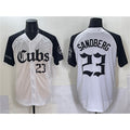 Chicago Cubs #23 Ryne Sandberg White Black CONTON 'Gothic North Side Edition' Vapor Premier Limited Stitched Jersey