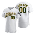 Custom Oakland Athletics White CONTON 2020 Stitched Flex Base Jersey