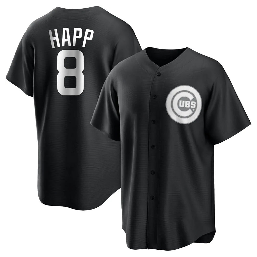 Chicago Cubs #8 Ian Happ Player Black CONTON Game Stitched Jerseys