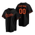 Custom Baltimore Orioles Black CONTON Stitched Cool Base Jersey