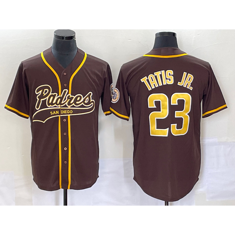 San Diego Padres #23 Fernando Tatis Jr Brown CONTON NEW 2023 Cool Base Stitched Jersey