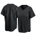 Boston Red Sox #49 Tim Wakefield Player Black CONTON T-shirt Home Game Stitched Jerseys