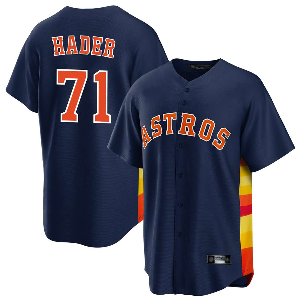 Houston Astros #71 Josh Hader Player Navy CONTON Home Game Stitched Jerseys