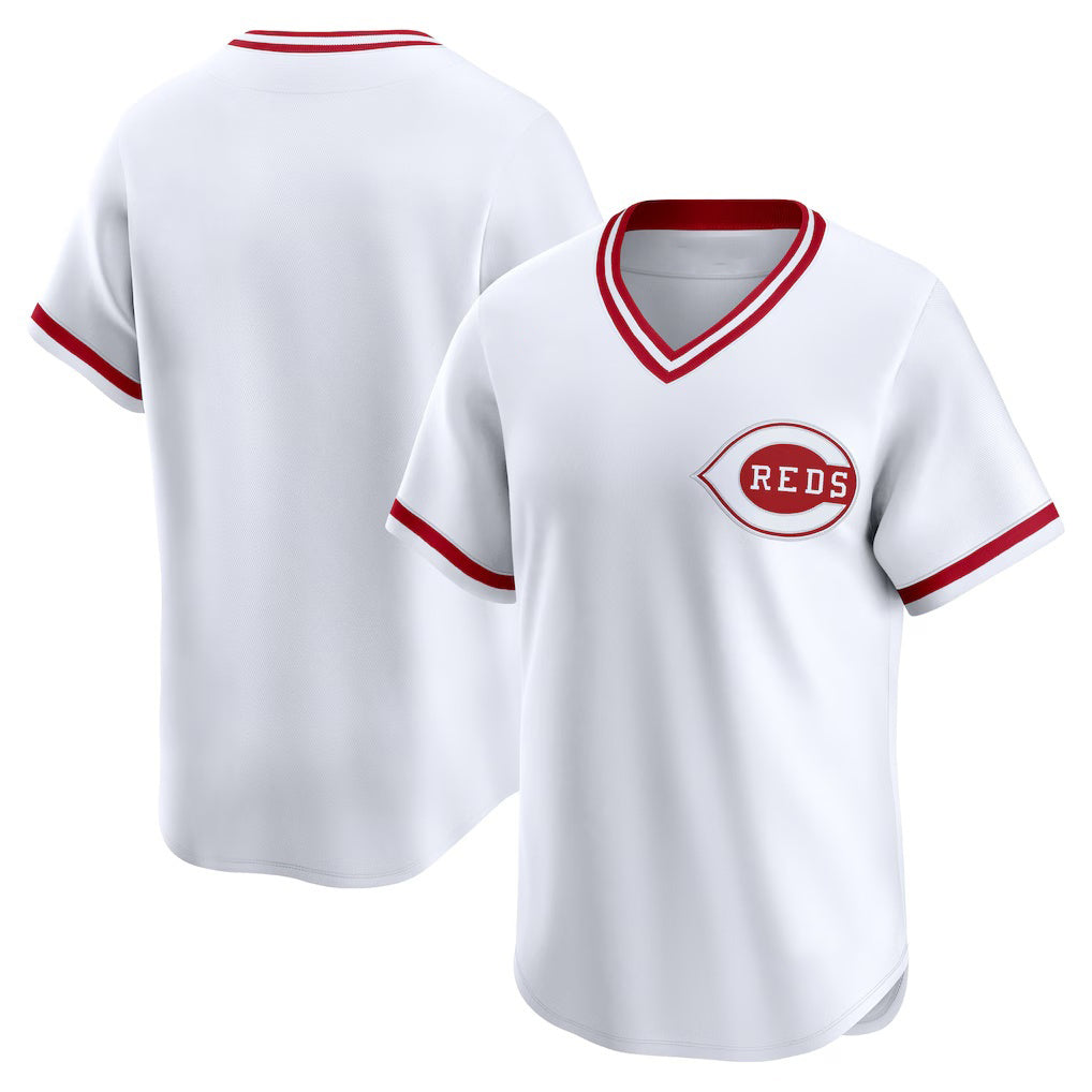 Cincinnati Reds White CONTON Throwback Cooperstown Collection Limited Jersey