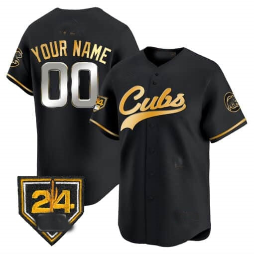 Custom Chicago Cubs 2024 Spring Training Patch Vapor Premier Limited Jersey ¨C All Stitched-Black CONTON