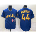 Seattle Mariners #44 Julio Rodriguez Number Blue CONTON 2023 City Connect Cool Base Stitched Jersey 1