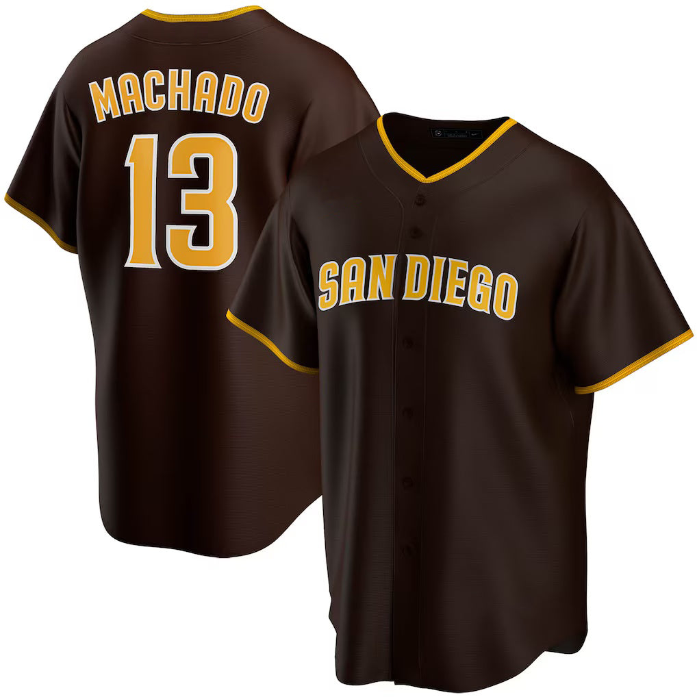 San Diego Padres #13 Manny Machado Brown CONTON Alternate Replica Player Jersey