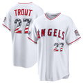 Los Angeles Angels #27 Mike Trout 2026 All-Star Edition Stars & Stripes White CONTON Stadium Jersey