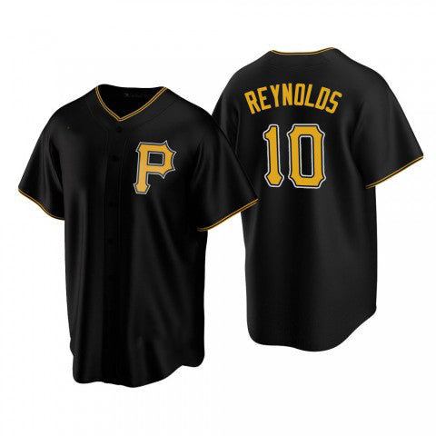 Pittsburgh Pirates #10 Bryan Reynolds Black CONTON Alternate Team Logo Cool base Jersey