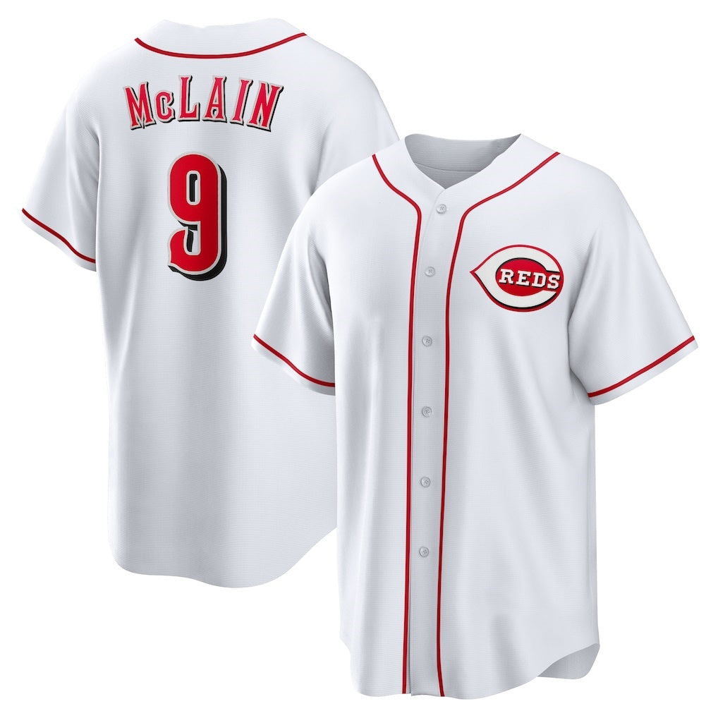 Cincinnati Reds #9 Matt McLain White CONTON Home Replica Jersey