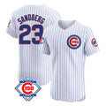 Chicago Cubs #23 Ryne Sandberg Player White CONTON 150th Anniversary Limited Elite Home Game Stitched Jerseys