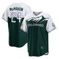 Colorado Rockies #24 Ryan McMahon Green CONTON 2022 City Connect Cool Base Stitched Jersey