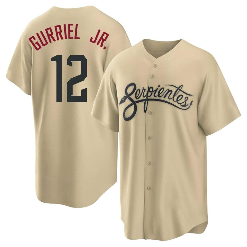 Arizona Diamondbacks #12 Lourdes Gurriel Jr Player Tan CONTON City Connect Home Game Stitched Jerseys