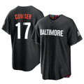 Baltimore Orioles #17 Colton Cowser Player Black CONTON City Connect Home Game Stitched Jerseys