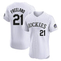 Colorado Rockies #21 Kyle Freeland Player White CONTON Limited Elite Home Stitched Jerseys