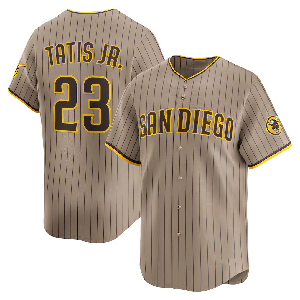 San Diego Padres #23 Fernando Tatis Jr. Khaki CONTON Alternate Limited Player Jersey